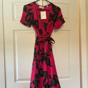 A.L.C floral wrap dress